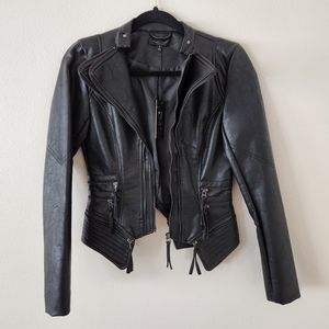 Romeo & Juliet Faux Leather Biker Jacket